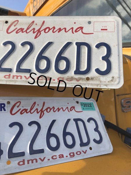 画像2: Original USA California License Plate 42266D3 SET (R312) (2)