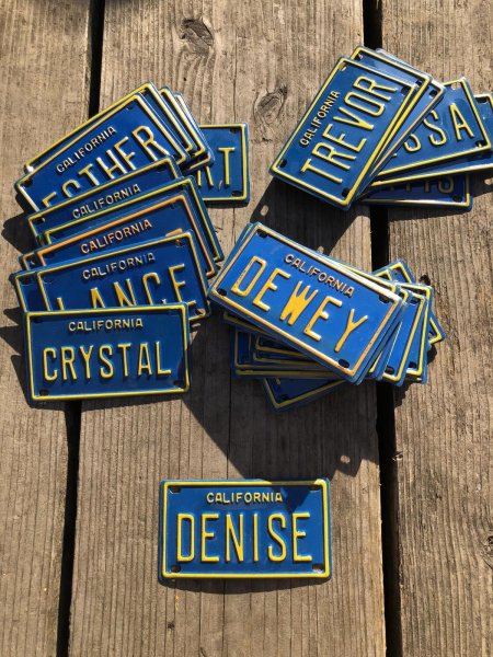 画像3: 70s Vintage California Kids Bicycle Name License Plate / NATALIE (R334)  (3)