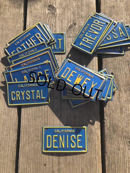 画像3: 70s Vintage California Kids Bicycle Name License Plate / CURTIS (R335)  (3)