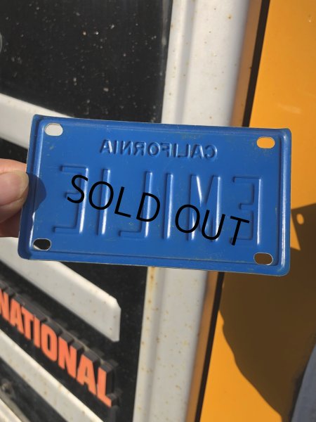 画像2: 70s Vintage California Kids Bicycle Name License Plate / EMILIE (R338)  (2)