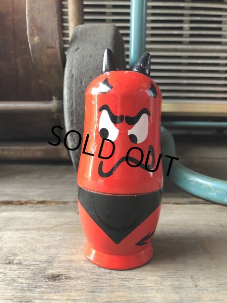 画像7: Red Devil Matryoshka Wooden Figurines (R326)  (7)