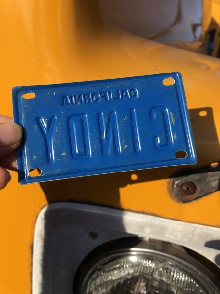 画像2: 70s Vintage California Kids Bicycle Name License Plate / CINDY (R331)  (2)