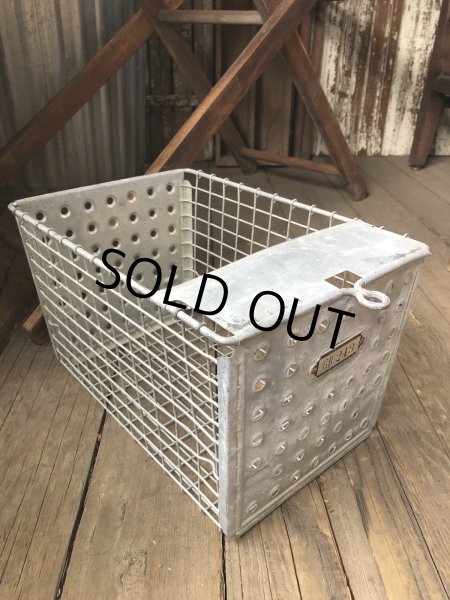 画像7: Vintage USA Industrial Metal Wire # Locker Basket GB-243 (R328) (7)