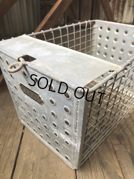 画像8: Vintage USA Industrial Metal Wire # Locker Basket GB-490 (R329) (8)