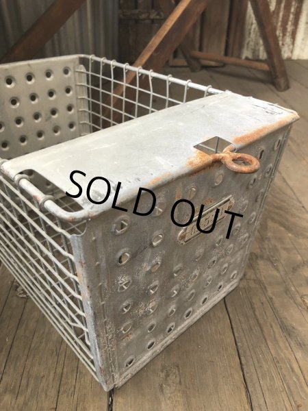 画像7: Vintage USA Industrial Metal Wire # Locker Basket GB-538 (R332) (7)