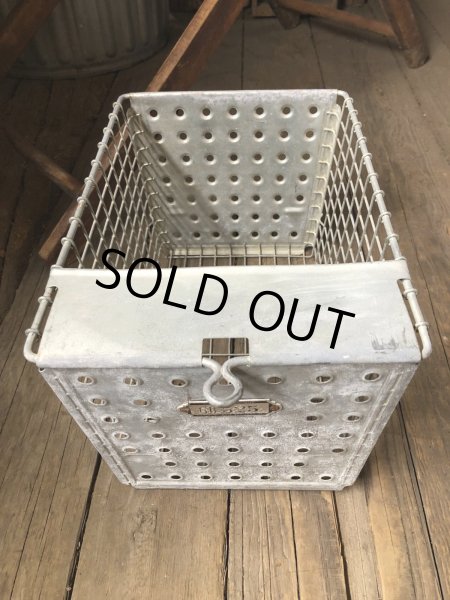画像2: Vintage USA Industrial Metal Wire # Locker Basket GB-525 (R330) (2)