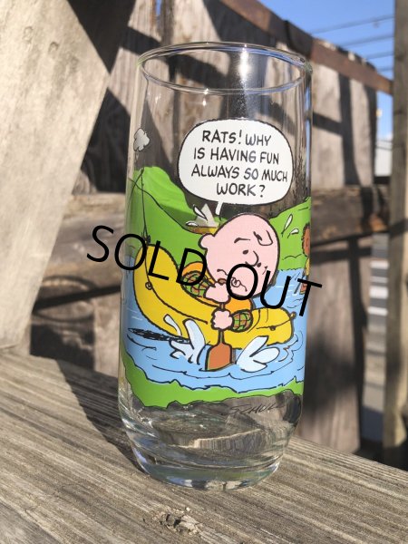 画像1: 80s Vintage McDonald's Camp Snoopy Collection Glass (R347) (1)