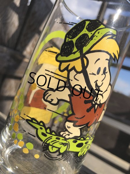 画像4: 80s Vintage Pizza Hut THE FLINT STONE KIDS Glass (R356) (4)
