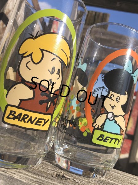 画像7: 80s Vintage Pizza Hut THE FLINT STONE KIDS Glass (R356) (7)