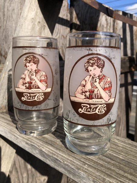 画像10: 70s Vintage Glass Pepsi Cola Victorian (R372) (10)