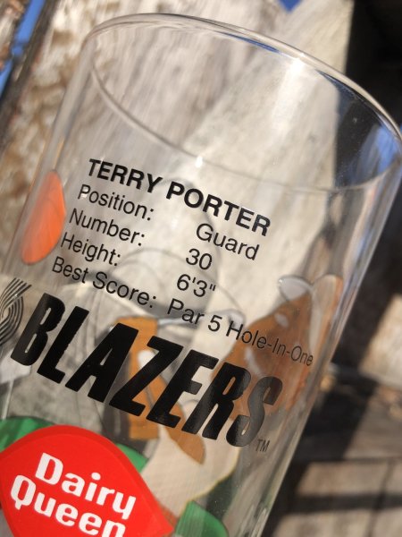 画像5: Vintage Dairy Queen Glass NBA Portland Trail Blazers '92-'93 TERRY PORTER (R373) (5)