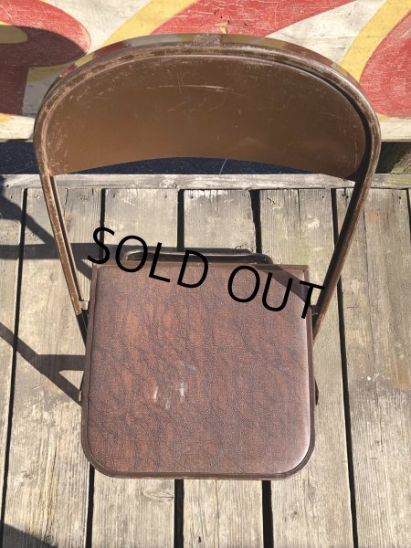 画像2: Vintage USA Metal Folding Chair Packer7 (B384) (2)