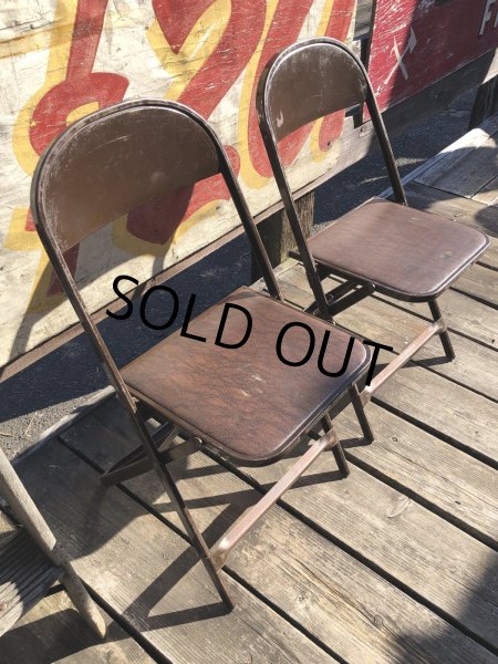 画像14: Vintage USA Metal Folding Chair Packer7 (B384) (14)