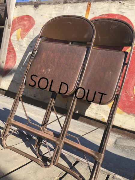 画像12: Vintage USA Metal Folding Chair Packer7 (B385) (12)