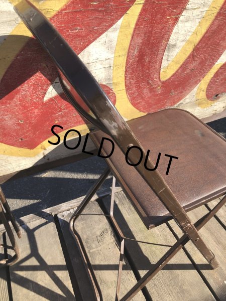 画像7: Vintage USA Metal Folding Chair Packer7 (B385) (7)