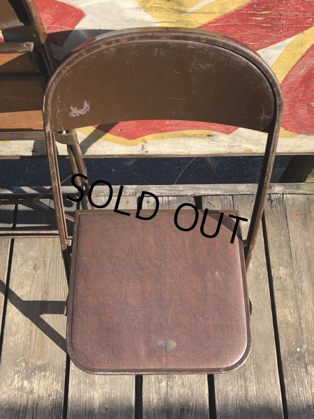 画像2: Vintage USA Metal Folding Chair Packer7 (B385) (2)