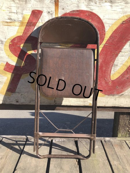 画像1: Vintage USA Metal Folding Chair Packer7 (B384) (1)