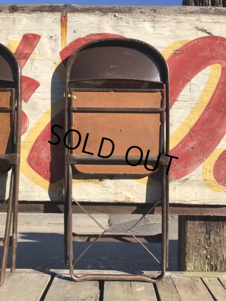 画像10: Vintage USA Metal Folding Chair Packer7 (B385) (10)