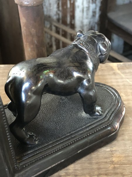 画像9: Vintage Metal Bulldog Bookend Statue (R386) (9)