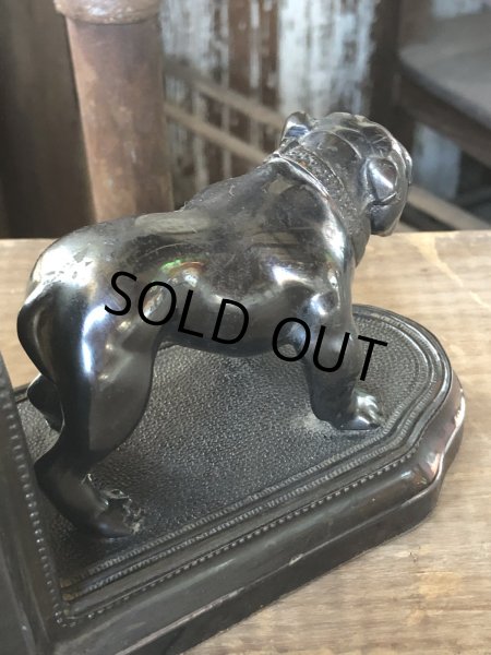 画像9: Vintage Metal Bulldog Bookend Statue (R386) (9)