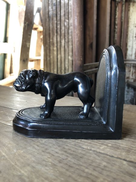 画像4: Vintage Metal Bulldog Bookend Statue (R386) (4)