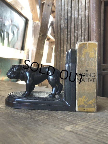 画像5: Vintage Metal Bulldog Bookend Statue (R386) (5)