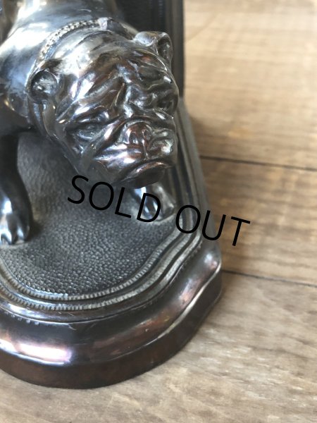 画像7: Vintage Metal Bulldog Bookend Statue (R386) (7)