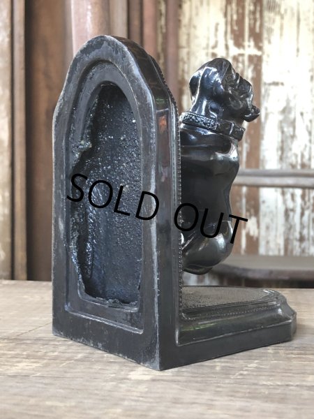 画像12: Vintage Metal Bulldog Bookend Statue (R386) (12)