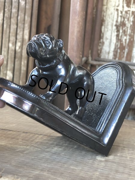 画像11: Vintage Metal Bulldog Bookend Statue (R386) (11)
