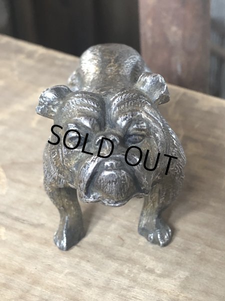 画像13: Vintage Bulldog Metal Paper Weight Statue (R387) (13)
