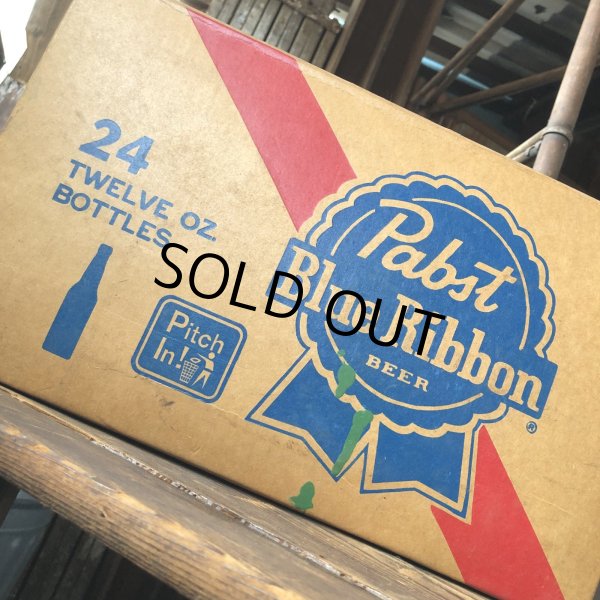 画像5: Vintage Pabst Blue Ribbon Beer 24 Bottle Box (R392) (5)