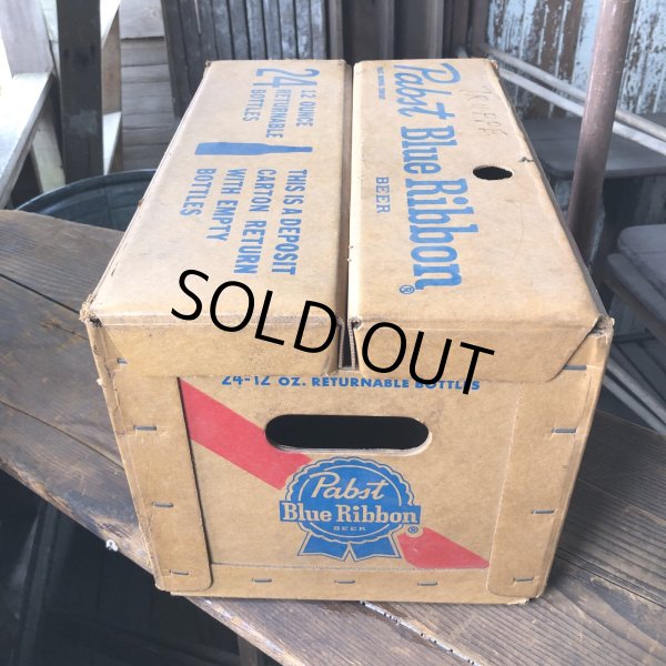 画像2: Vintage Pabst Blue Ribbon Beer 24 Bottle Box (R392) (2)