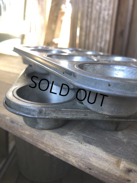 画像3: Vintage USA EKCO Metal Kitchenware Cupcake Muffin Tin Pan (R407)  (3)
