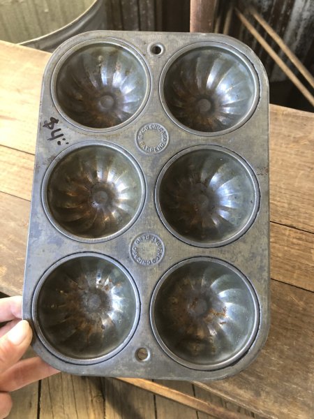 画像8: Vintage USA EKCO Metal Kitchenware Cupcake Muffin Tin Pan (R410)  (8)