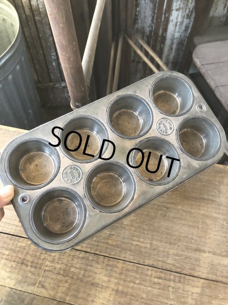 画像6: Vintage USA EKCO Metal Kitchenware Cupcake Muffin Tin Pan (R407)  (6)