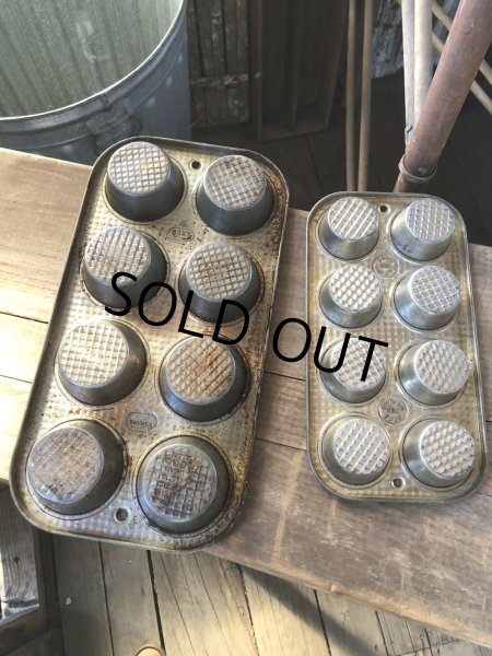 画像6: Vintage USA EKCO Metal Kitchenware Cupcake Muffin Tin Pan (R411)  (6)