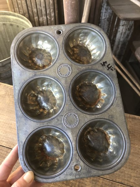 画像7: Vintage USA EKCO Metal Kitchenware Cupcake Muffin Tin Pan (R410)  (7)