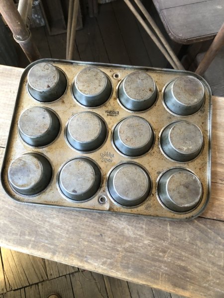 画像5: Vintage USA EKCO Metal Kitchenware Cupcake Muffin Tin Pan (R406)  (5)
