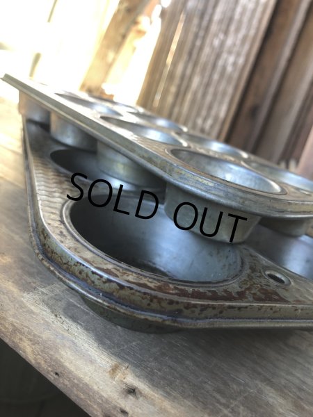 画像5: Vintage USA EKCO Metal Kitchenware Cupcake Muffin Tin Pan (R411)  (5)