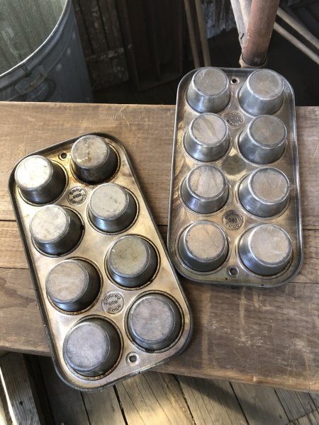 画像4: Vintage USA EKCO Metal Kitchenware Cupcake Muffin Tin Pan (R407)  (4)