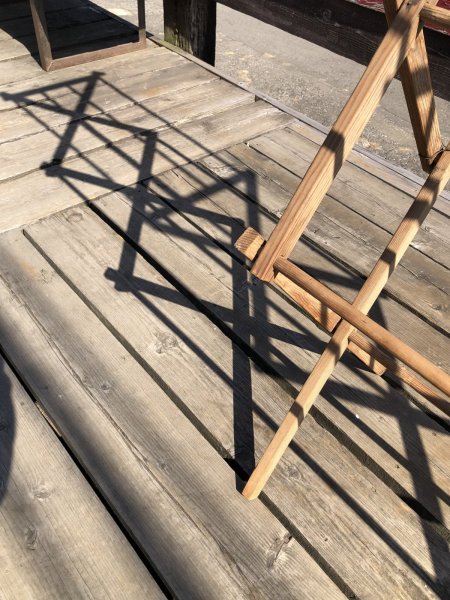 画像5: 【店舗引き取り限定】 Vintage Wooden Clothes Drying Laundry Folding Rack (R419) (5)