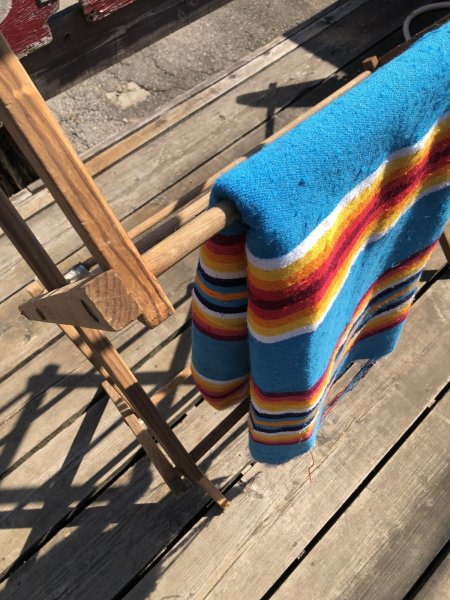 画像2: 【店舗引き取り限定】 Vintage Wooden Clothes Drying Laundry Folding Rack (R419) (2)