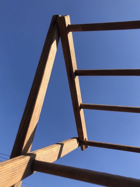 画像9: 【店舗引き取り限定】 Vintage Wooden Clothes Drying Laundry Folding Rack (R419) (9)
