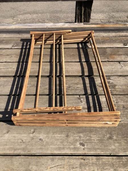 画像25: 【店舗引き取り限定】 Vintage Wooden Clothes Drying Laundry Folding Rack (R419) (25)