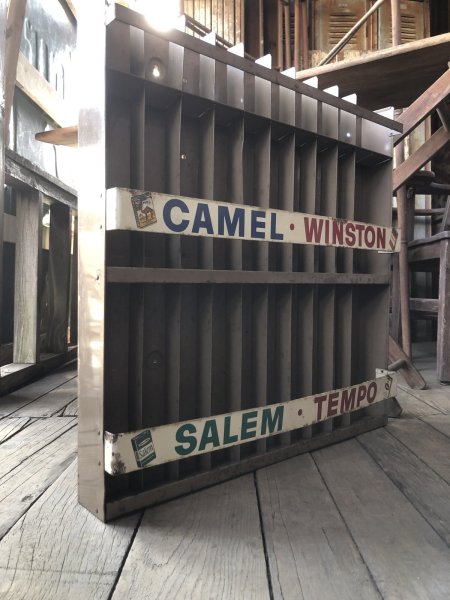 画像2: 70s Advertising Cigarette Store Display Metal Rack Camel Winston Salem Tempo20 (R420)  (2)