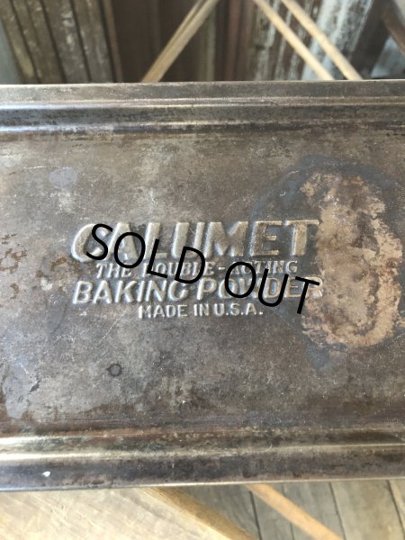 画像3: Vintage USA Kitchenware Metal Pan Plate CALUMET Baking Powder (R428)  (3)