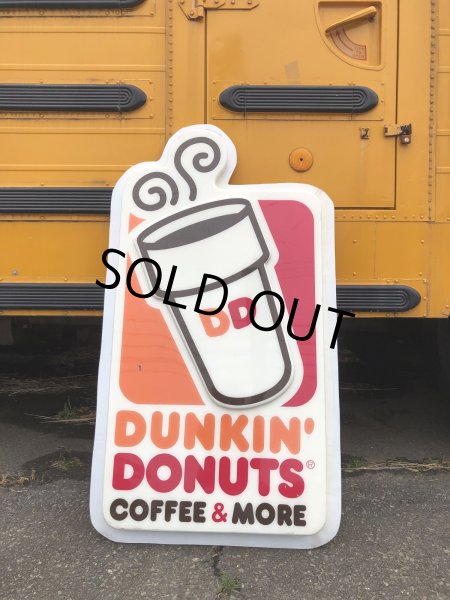 画像1: 【店舗引き取り限定】 Vintage Advertising Dunkin' Donuts Store Display Original Sign (R432)  (1)