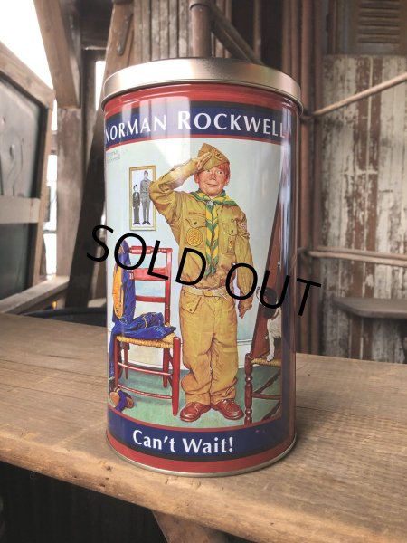 画像1: Advertising Tin Can Norman Rockwell Can't Wait!  (R418) (1)