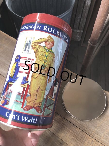 画像9: Advertising Tin Can Norman Rockwell Can't Wait!  (R418) (9)