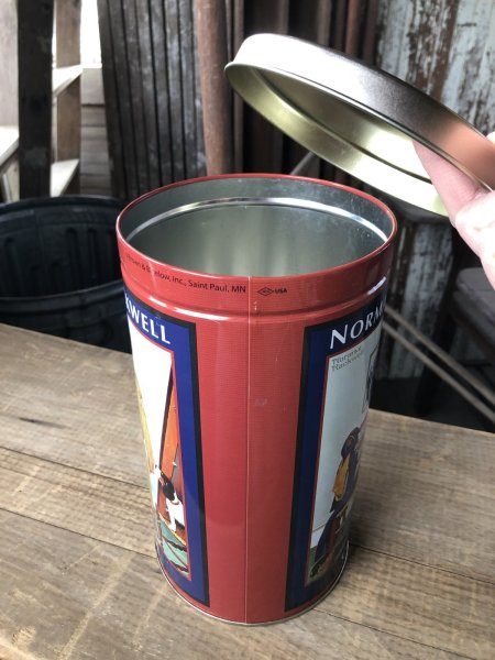 画像4: Advertising Tin Can Norman Rockwell Can't Wait!  (R418) (4)